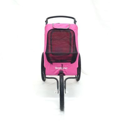 Коляска для домашних животных (до 35 кг) Bestopet (Люпосанчик) BS-RL-06 Pink со съемным столиком для груминга