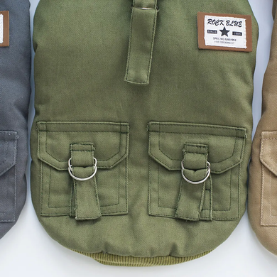 Пальто для собак Derby Military Coat, Army Green, 25 см, 37 см, 26 см, M