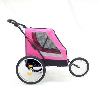 Коляска для домашних животных (до 35 кг) Bestopet (Люпосанчик) BS-RL-06 Pink со съемным столиком для груминга