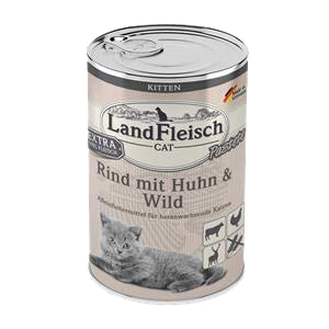 LandFleisch Kitten Pastete Rind mit Huhn & Wild (говядина, птица, дичь) 400 г