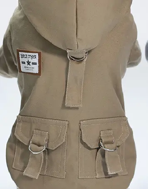 Пальто для собак Derby Military Coat, Khaki, 25 см, 37 см, 26 см, M