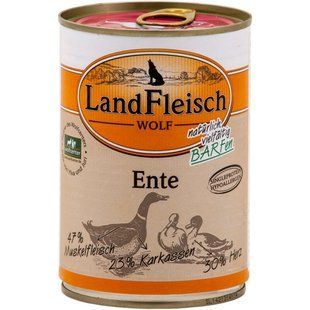 Консерви для собак Landfleisch Dog Wolf Ente з качкою, 400 г