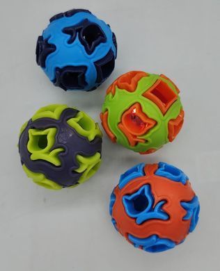 Двоколірний м'яч, що світиться для собак Bonny cat flash ball, Синий
