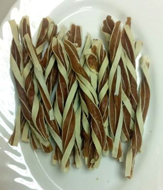 Спирали из курицы и трески, курица, треска, 100 г