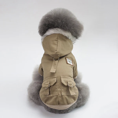 Пальто для собак Derby Military Coat, Khaki, 25 см, 37 см, 26 см, M