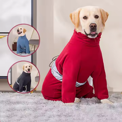 Флісовий комбінезон з високим коміром Wan talk Warm Fleece Dog Overalls, Red, 59 см, 66 см, S