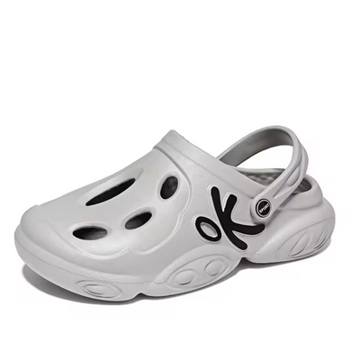 Мужские сабо Light Grey & black OK, 43, 26,5 см