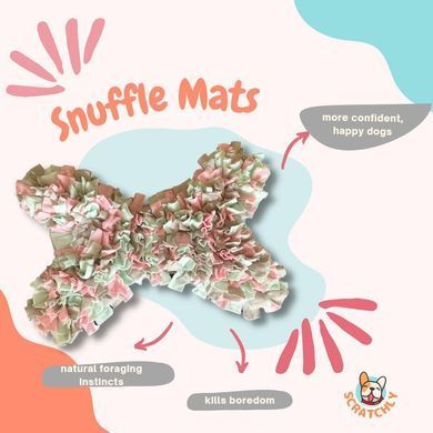 Коврик для нюханья для собак Derby Bone Shape Pet Snuffle Mat, Pink