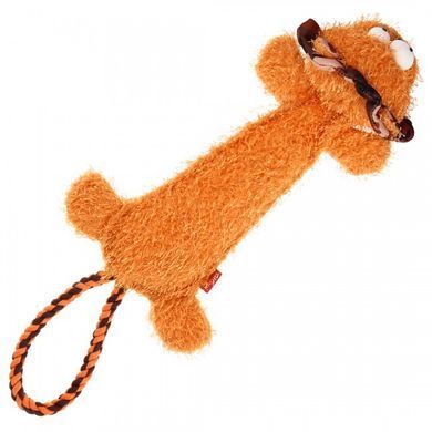 Іграшка для Собак Gigwi Plush Friendz Левеня з канатним хвостом і пищалкою 30 см, Medium