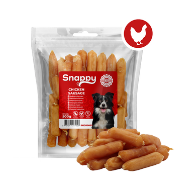 Ласощі для собак SNAPPY DOG SNACKS SAUSAGES Сосиски з курки, 500 г