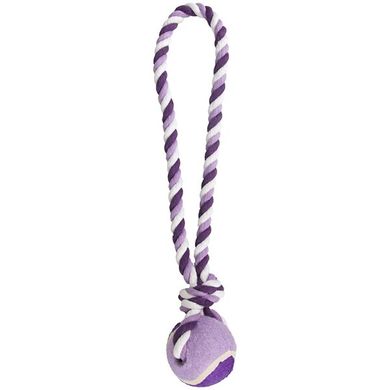 Іграшка для собак Flamingo Cotton Rope With Tennis Ball М'яч на канаті, S