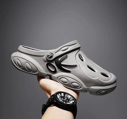 Мужские сабо Light Grey & black OK, 43, 26,5 см