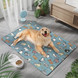 Летняя охлаждающая подстилка для котов Derby Ice Silk Summer Pet Cooling Mat Cat Pattern - Blue, 85х120 см
