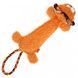 Іграшка для Собак Gigwi Plush Friendz Левеня з канатним хвостом і пищалкою 30 см, Medium