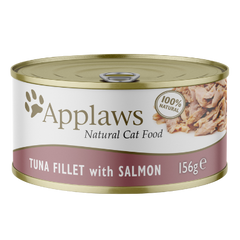 Консерви для котів Applaws Tuna Fillet with Salmon in Broth з тунцем і лососем, 156 г
