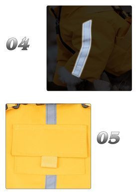 Светоотражающий дождевик для собак Derby R57 Khaki, 22 см, 40 см, 27,5 см, S