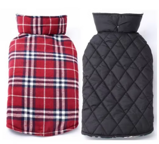 Зимний водонепроницаемый двухсторонний жилет в клетку Derby Plaid Red в британском стиле, 26 см, 34-40 см, 28 см