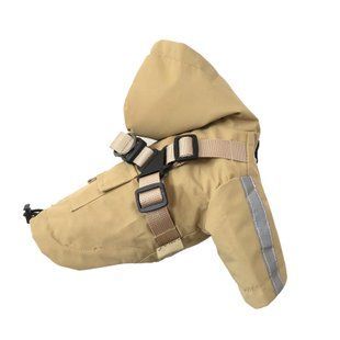 Светоотражающий дождевик для собак Derby R57 Khaki, 22 см, 40 см, 27,5 см, S