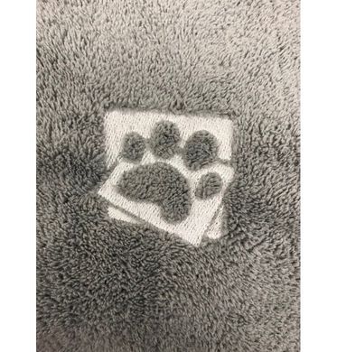 Рушник для собак Fovis з преміум мікрофібри, сірий, 140х180 см