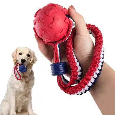 Інтерактивна іграшка для дресирування собак Derby Tug Ball Toy, Червоний