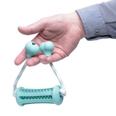 Игрушка для закладки лакомства с веревкой Derby Rubber Dog Chew Toy Stick, Голубой, Small