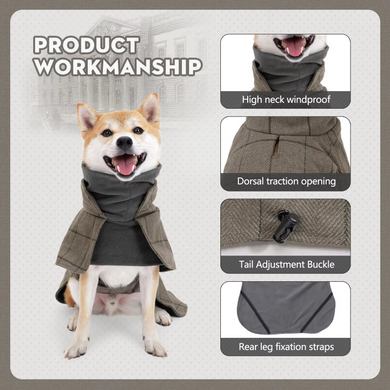 Стильное пальто для собак Wan Talk Stylish Cold Weather Coat, 60-70 см, 80-90 см, 3XL