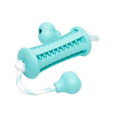 Игрушка для закладки лакомства с веревкой Derby Rubber Dog Chew Toy Stick, Голубой, Small