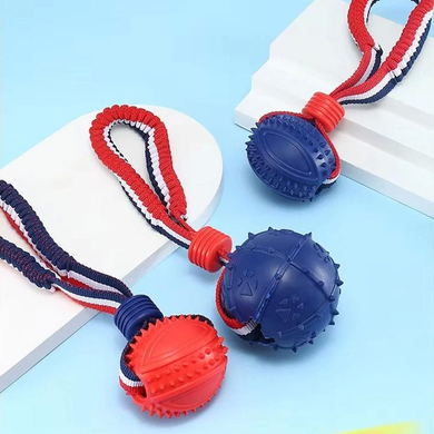 Інтерактивна іграшка для дресирування собак Derby Tug Ball Toy, Червоний