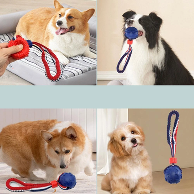 Інтерактивна іграшка для дресирування собак Derby Tug Ball Toy, Червоний
