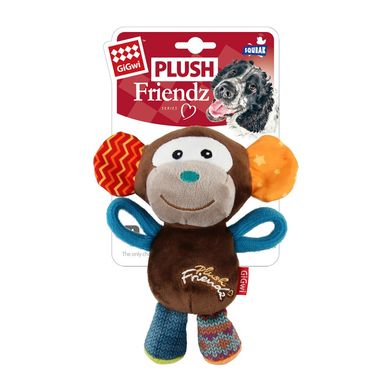 Іграшка для Собак Gigwi Plush Friendz Мавпочка з пищалкою 16х8х8 см