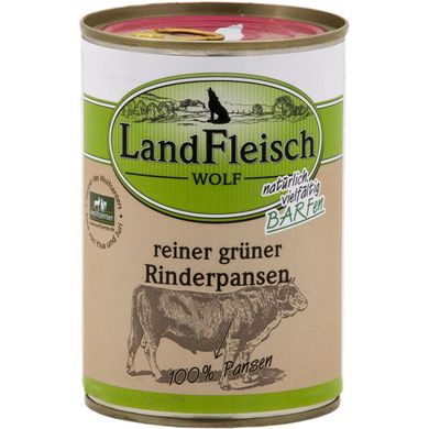 Консерви для собак Landfleisch Dog Wolf Rinderpansen з рубцем, 400 г