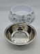 Меламиновая миска с чашей из нержавеющей стали Derby AH005 Marble, S, 150 мл, 10.5x14x4 см