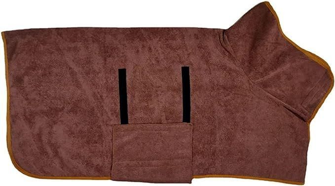 Рушник/халат для собак Derby з мікрофібри на липучках, Brown, XS