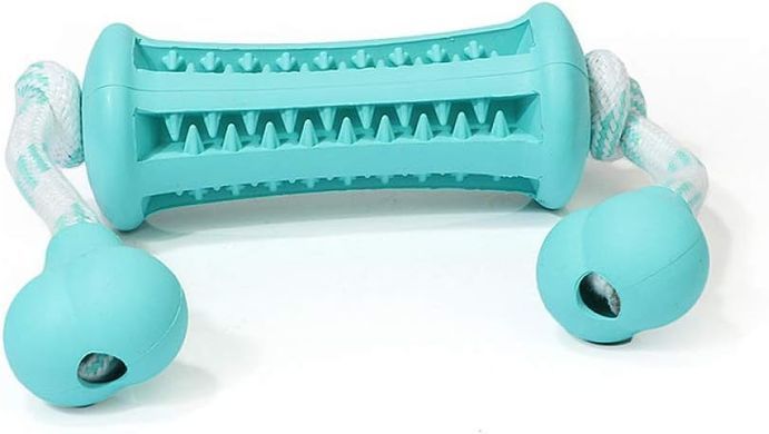 Игрушка для закладки лакомства с веревкой Derby Rubber Dog Chew Toy Stick, Голубой, Small