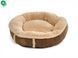 Удобная круглая кровать JK Animals Balu Brown для собак и котов, 50х13 см, S