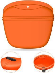 Силиконовая сумка для лакомств ANTUREBAY Update Silicone Dog Treat Pouch, Оранжевый