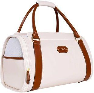 Роскошная кожаная переноска для кошек и маленьких собак Voyager Pet LVGB2412, 42х30х34 см