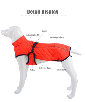Зимнее пальто для собак Derby D84 Red, 41 см, 64-72 см, 51 см, S