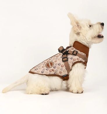 Зимова куртка для собак V.PET.B.R. Luxury Dog Jacket C519 Brown Paw, 38,5 см, 59 см, 37 см, 2XL