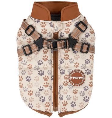 Зимова куртка для собак V.PET.B.R. Luxury Dog Jacket C519 Brown Paw, 38,5 см, 59 см, 37 см, 2XL