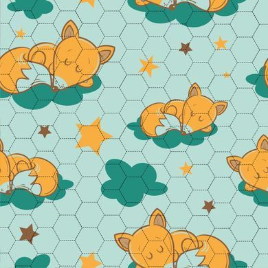 Багаторазова пелюшка Pelushka Mint Foxes, 40х50 см