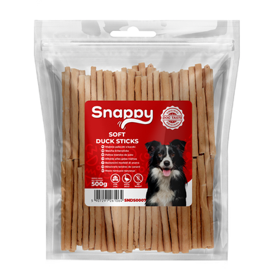 Лакомства для собак SNAPPY DOG SNACKS PAWSTICKS Мягкие палочки из утки, 500 г