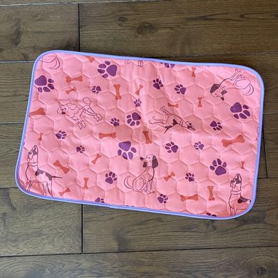 Багаторазова пелюшка Pelushka Dogs&Paws Pink, 40х60 см