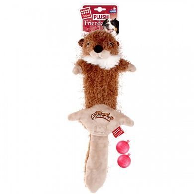 Игрушка для Собак Gigwi Plush Friendz Бобер с Двумя Сменными Пищалками 63 см, Large