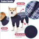Комбінезон/попона для собак DoubleWin Recovery Suit Plaid Blue, 38 см, 60 мм, XS