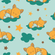 Багаторазова пелюшка Pelushka Mint Foxes, 40х50 см