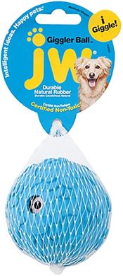 Інтеактивна іграшка-стрибунець JW Pet Giggler Ball, Блакитний, Medium
