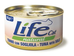 Консерва для котів LifeNatural Тунець з камбалою (tuna with sole), 85 г, 85 г