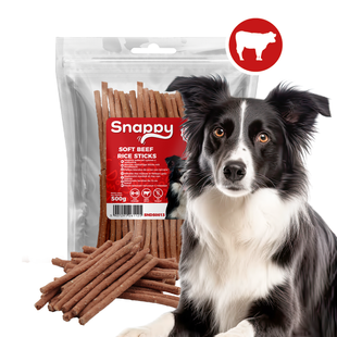 Лакомства для собак SNAPPY DOG SNACKS PAWSTICKS Мягкие палочки из говядины и риса, 500 г