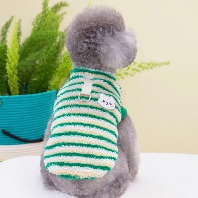 Флисовый свитер Derby Green Stripe для собак, кошек, щенков, 40 см, 52 см, 35 см, 2XL